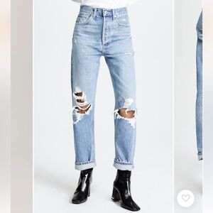 AGOLDE 90s mid rise straight fit jeans | denim